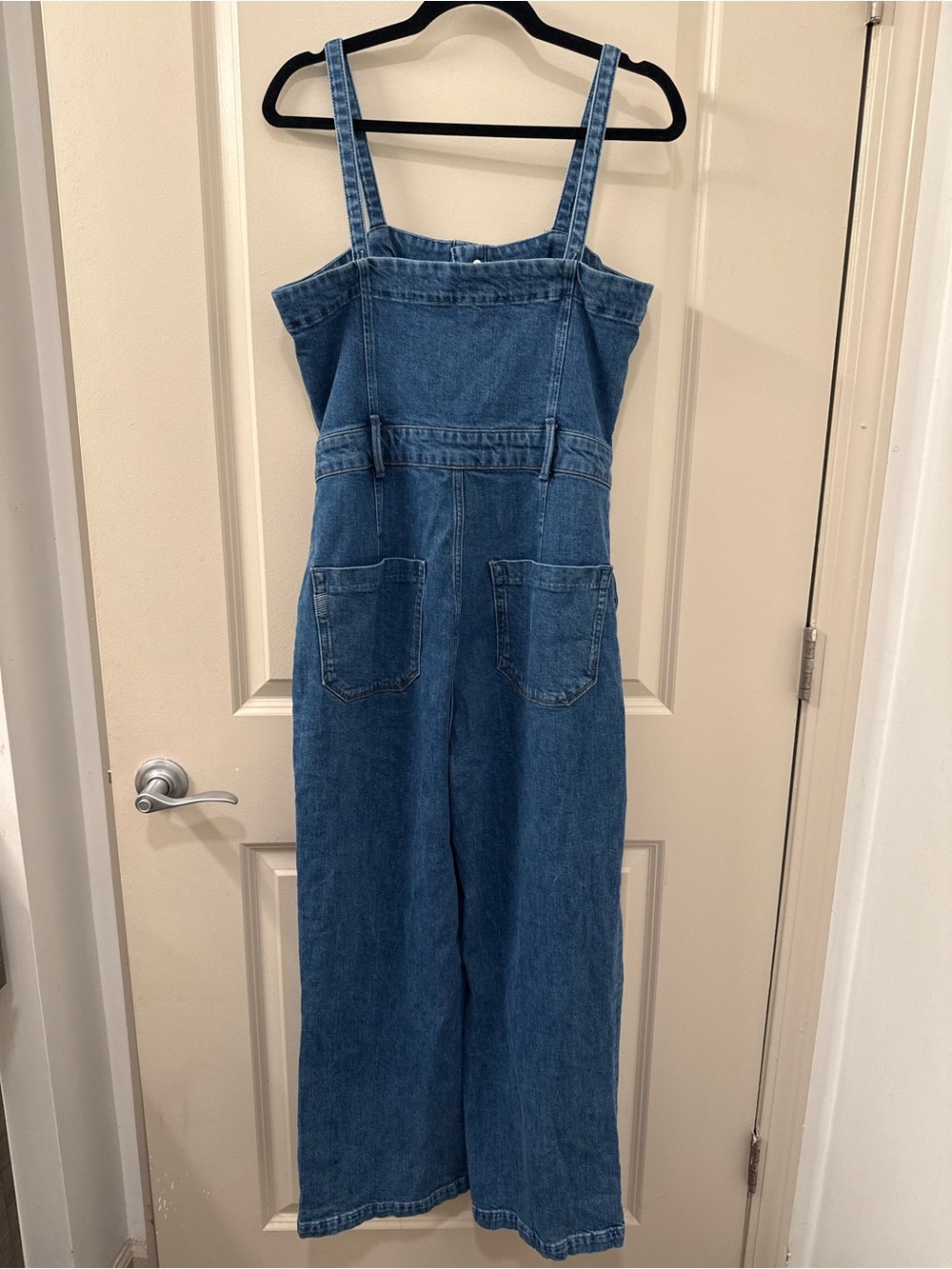 PAIGE Anessa Denim Jumpsuit in Delia Medium Blue Wash Size 10 - Picture 4 of 6